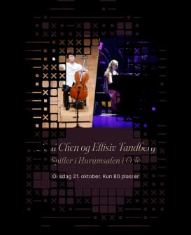 Story-annonsen for Oslo-konserten i en pikselmaske