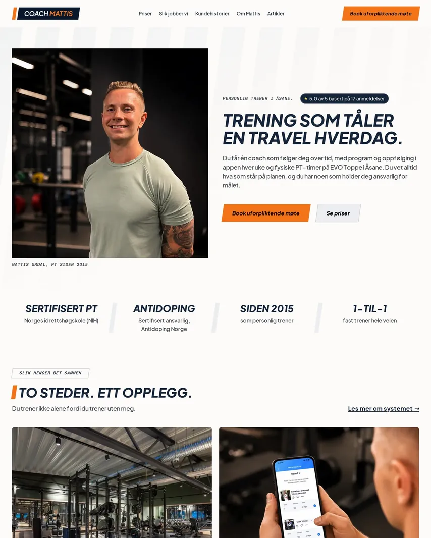 Forsiden til coach-mattis.no